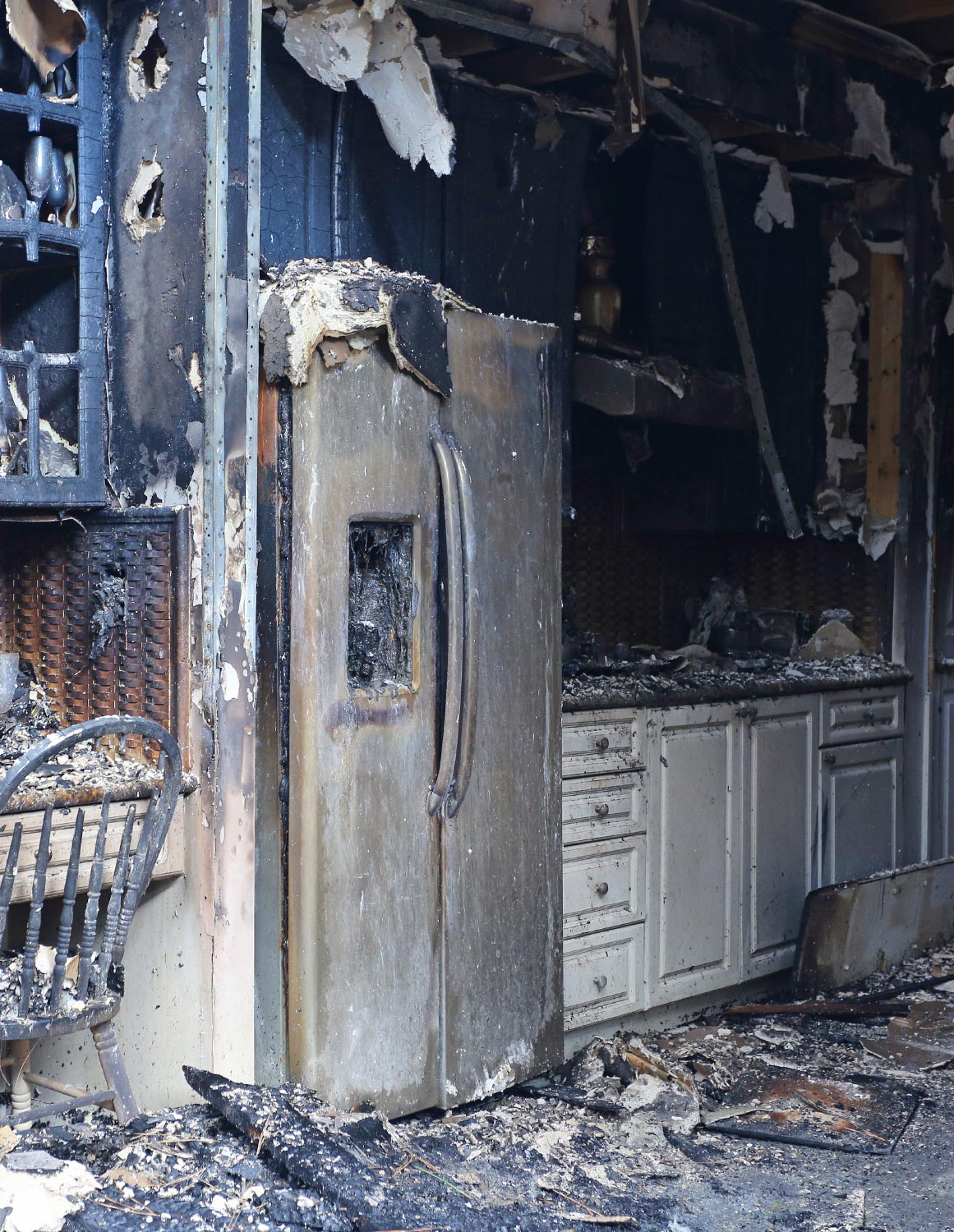 Home with major fire damage